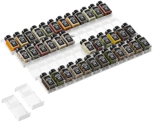 Famhap Spice Drawer Organizer 48 PCS, Expandable 2"-96"