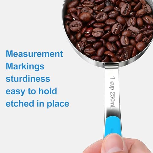 Bopei 10-Pcs Stainless Steel Measuring Cups & Spoons Set