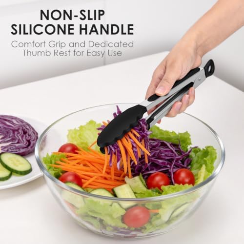 HOTEC Stainless Steel Kitchen Tongs