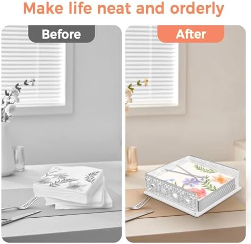 Napkin Holder for Table, Metal Organizer