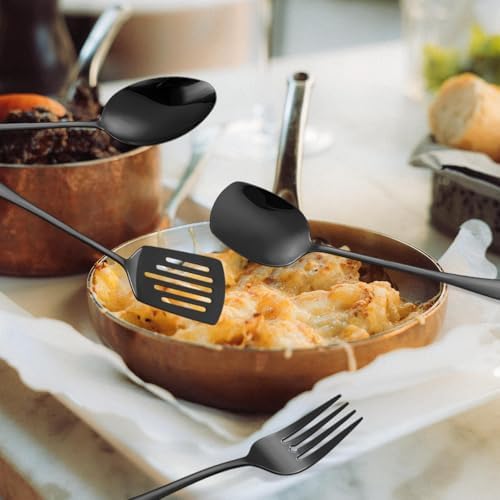 Black Utensils Catering Set 11-Piece Stainless Steel Spatula Turner Serving
