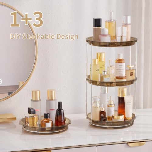 Rotating Makeup Organizer, Perfume Skincare Holder, 2 Tier 9 Inch