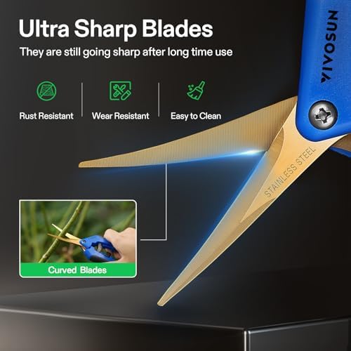VIVOSUN 6.5 Inch Garden Scissors