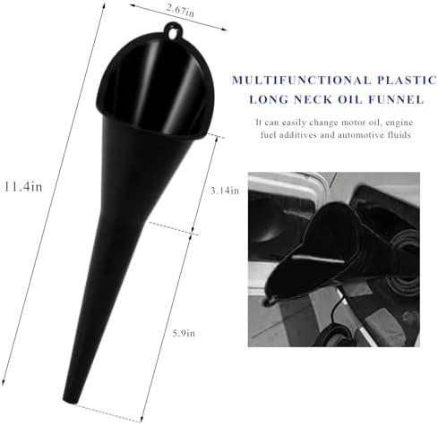 Oil Funnel, Flexible Multi-Function Automotive Oil Funnel, Spill-Proof Plastic