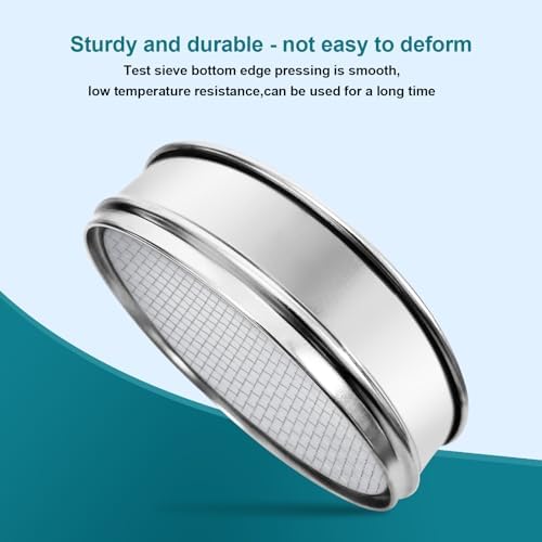 7.9" 304 Stainless Steel Lab Sieve, 8 Mesh Screen Sifter