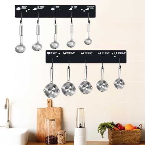 Premium Measuring Cups and Spoons Hanging Rack