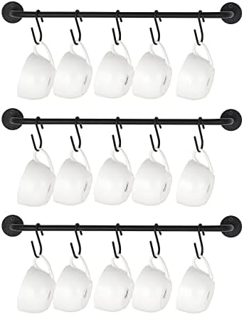 Mkono Mug Holder Wall Mounted Coffee Cup Rack Hanger Modern Metal Wall Rack