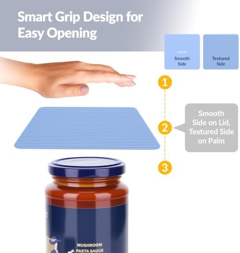 NiHome Silicone Jar Opener Gripper Pads, 6 In