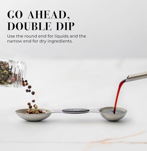 Styled Settings Stainless Steel Magnetic Measuring Spoons Set
