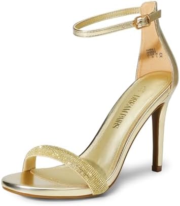 Women's Black Stiletto Ankle Strap Sandals Open Toe Party Heels - Image 17
