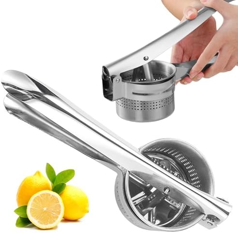Stainless‑Steel Potato Ricer, Ergonomic Masher