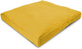 Bean Products Meditation Cushion - Zabuton Meditation Pillows for Sitting on Floor, Yoga Cushion, Cotton Yoga Pillow, Zen Kneeling Prayer Pad- Made in USA - Standard 24x24x2, Saffron
