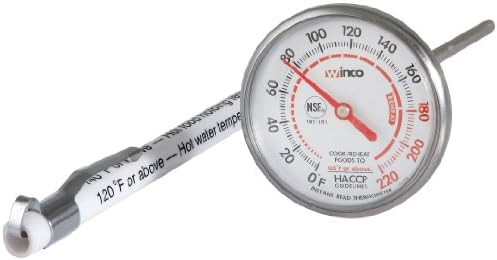 Winco 5" Probe Instant Read Thermometer, HACCP Certified