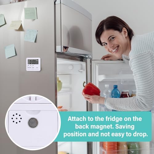 Leumoi 2 Pcs Digital Kitchen Timer 24 Hour Alarm