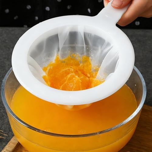 Fine Mesh Strainer with Handle, Nylon Filter Sieve