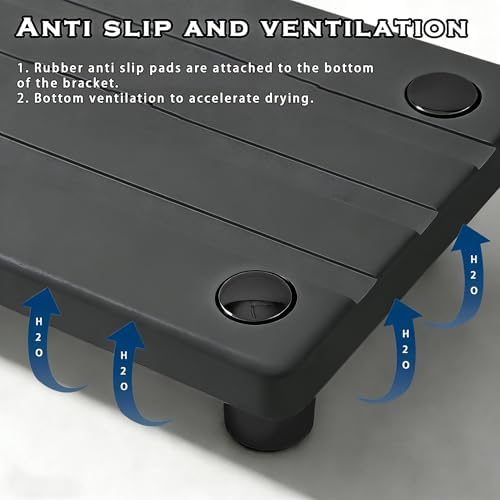 2PCS Instant Dry Sink Caddy for Bathroom Counter, Durable Kitchen Sink Organizer
