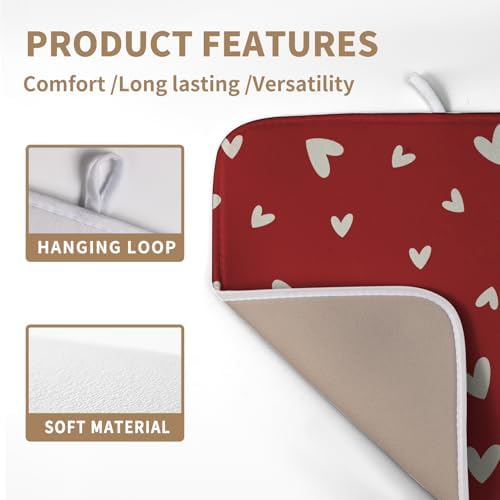 Valentine's Day Love Heart Dish Drying Mat