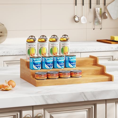 Expandable Bamboo Can Rack Organizer