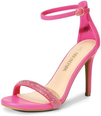 Women's Black Stiletto Ankle Strap Sandals Open Toe Party Heels - Image 19