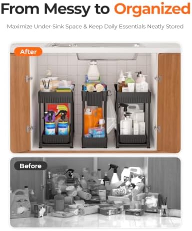 Sevenblue 3-Pack 2-Tier Under Sink Organizers