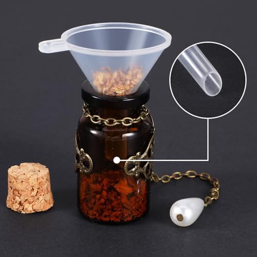 20 Pcs Small Funnel Mini Funnel Kitchen Use Funnels Clear Plastic Narrow Neck
