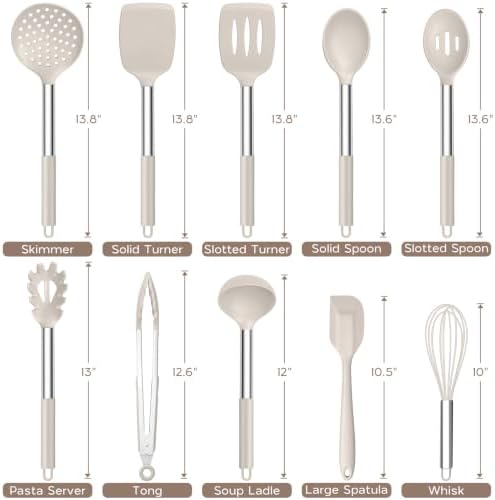 Onader Silicone Kitchen Utensils Set of 10, Cooking Utensils