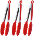 HINMAY Silicone Cooking Tongs 9-Inch Serving Tongs