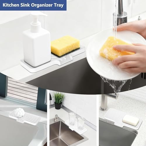 JACZZO Silicone Sponge Holder for Kitchen Sink