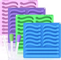 LUSHYUM 4PCS Large 6 ML & 14 ML Gummy Worm Moulds, 60 Total Cavities