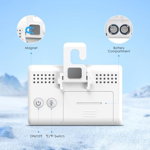 AMIR Digital Refrigerator Thermometer 3-Pack – Upgraded Fridge & Freezer