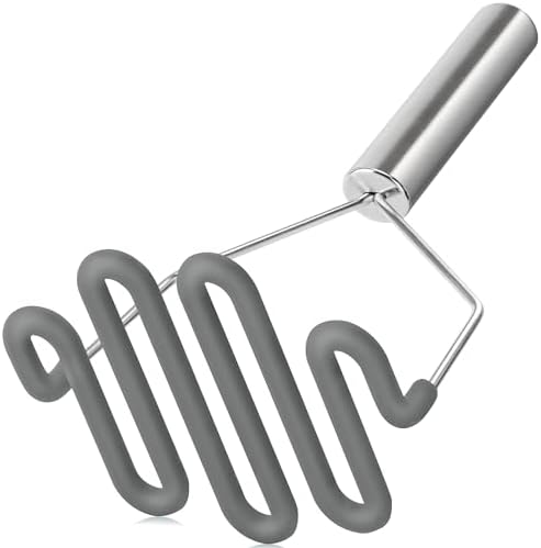 Urbanstrive Non-Scratch Silicone Potato Masher Kitchen Tool, Potatoes Masher