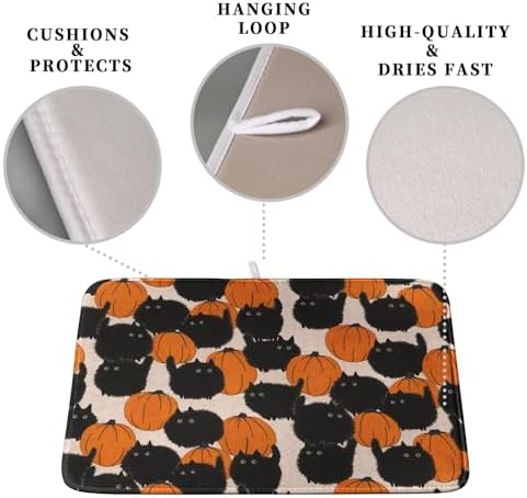 Happy Halloween Dish Drying Mat