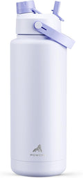 40 oz Insulated Water Bottle with 2-in-1 Straw and Spout Lid, Keep Cold 24H, Leak-Proof, BPA-Free, Double Wall Stainless Steel Water Bottle for Sports, Gym, Travel, and School (Lupine)