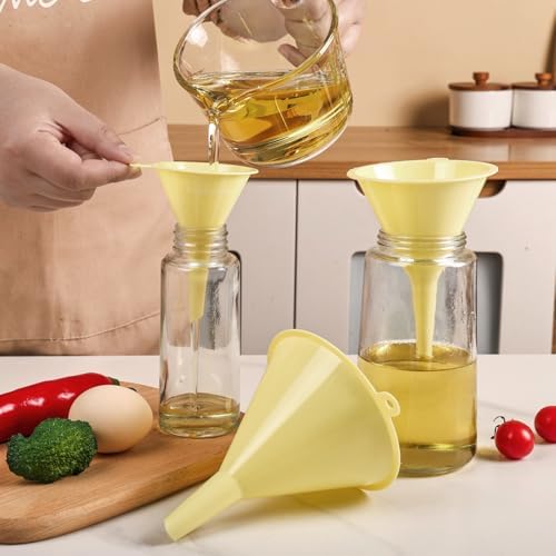 Plastic Kitchen Funnel Set of 3, Round Kitchen Funnels