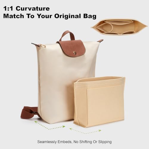 Purse Organizer Insert for Longchamp M, Felt Anti-Sag