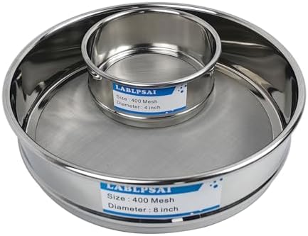 400 Mesh Lab Sieves 8" Diameter 304 Stainless Steel Wire Cloth Test Sieve