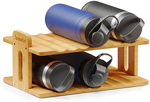 SpaceAid Bamboo Water Bottle Organizer