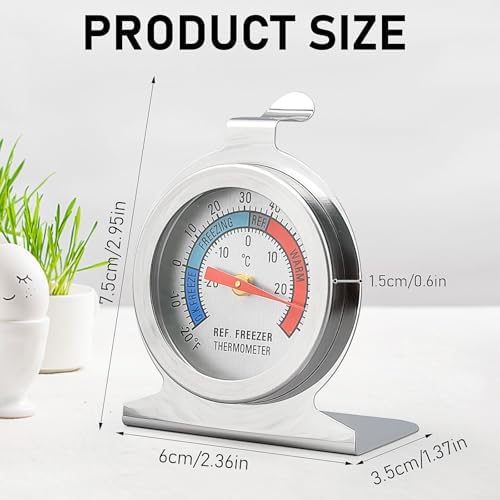 16 Pack Refrigerator Thermometer Large Dial Freezer Thermometer