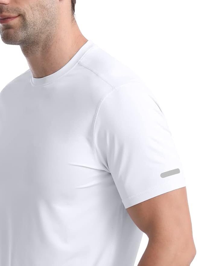Men's Quick-Dry Athletic Workout Tee Short Sleeve Gym Shirt