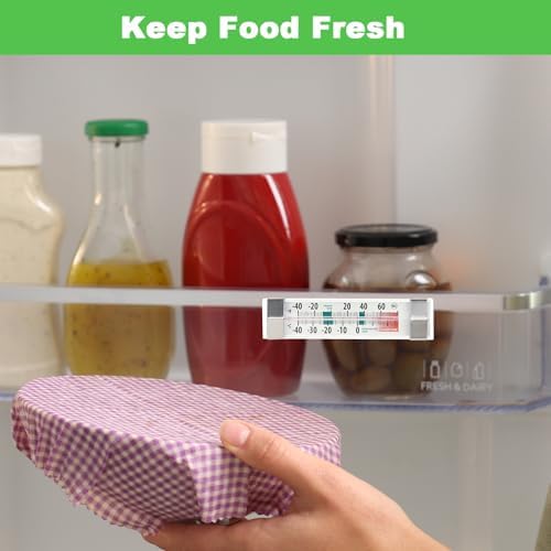 6 Pack Fridge Refrigerator Freezer Thermometer, Waterproof Analog, Large Dial