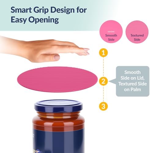 NiHome Silicone Jar Opener Gripper Pads, 6 in