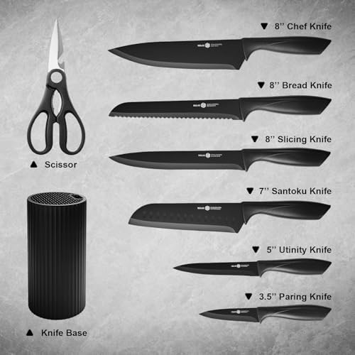 Knife Set, 8-Piece Kitchen Knife Set