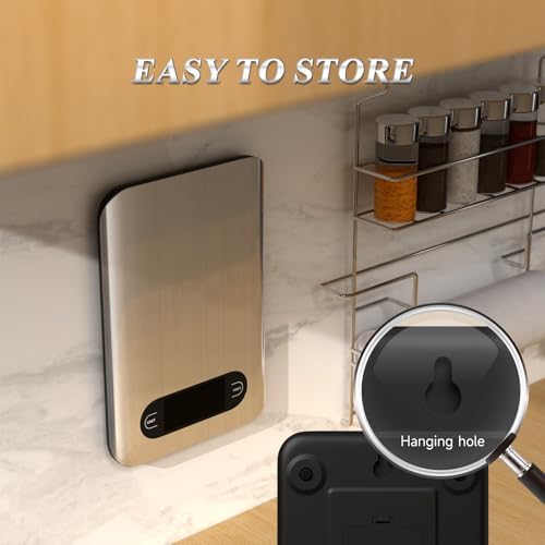 Digital Kitchen Scale, 17 Pounds Capacity Food Scale