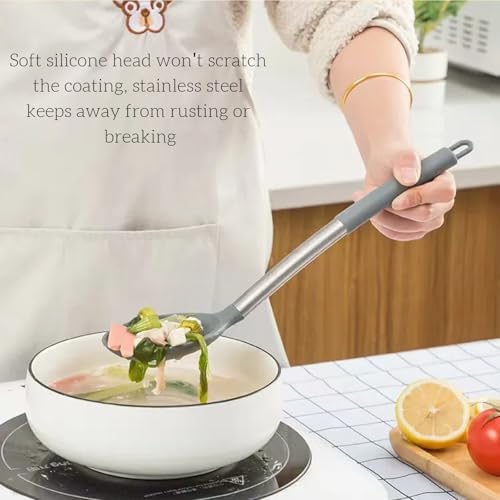 Silicone Slotted Cooking Spoon Set, Ladle Strainers, Kitchen Utensils