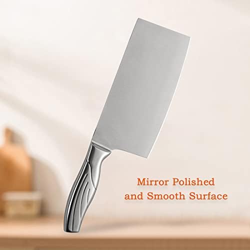 Vegetable Cleaver Knife 6.8 Inch, Ultra Sharp Chinese Chef's Knives, Full-tang