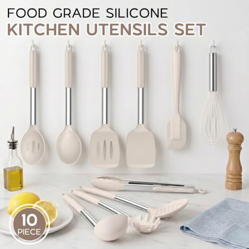 Onader Silicone Kitchen Utensils Set of 10, Cooking Utensils