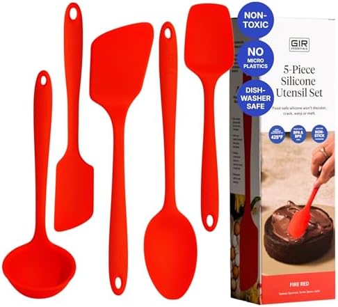 GIR: 5-Piece Silicone Essentials Kitchen Utensils Set – Fire Red