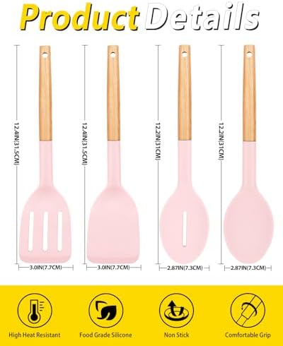 BUNDLEPRO Silicone Cooking Utensils Set