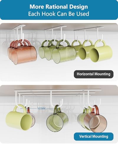 3 Pack Mug Hooks Under Cabinet
