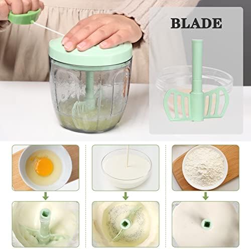Cambom Manual Food Chopper Vegetable Cutter, Hand String Vegetable Chopper